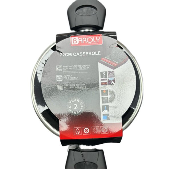 Non-Stick Marble-Coated Cookware Pots (SIZES 22CM to 34CM)