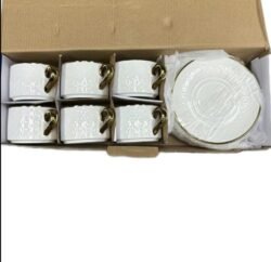 6 PCS Ceramic White/Gold Patterned Tea Set