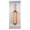 280mm(11”) Notched float trowel with wooden handle