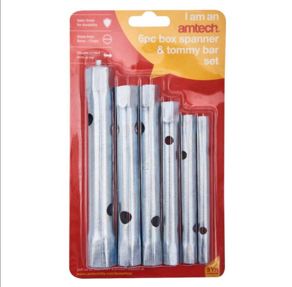 6pc box spanner & tommy bar set